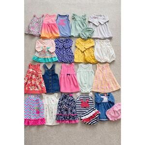 12 Month Baby Girl Clothing Bundle Dresses & Rompers